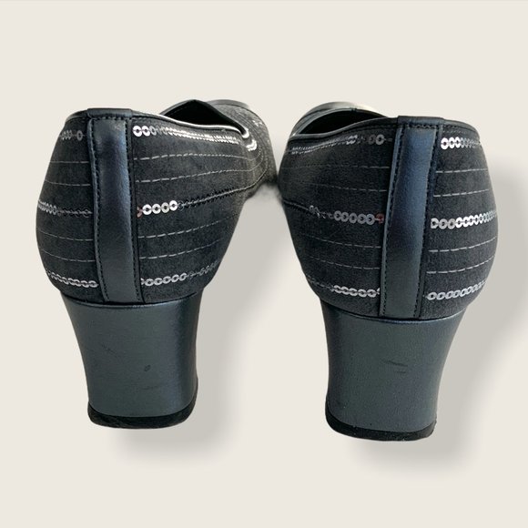 Niveole grey & silver heels - US Women's Sz 8 - Picture 4 of 5